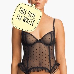 La SENZA sheer polka dot bustier
